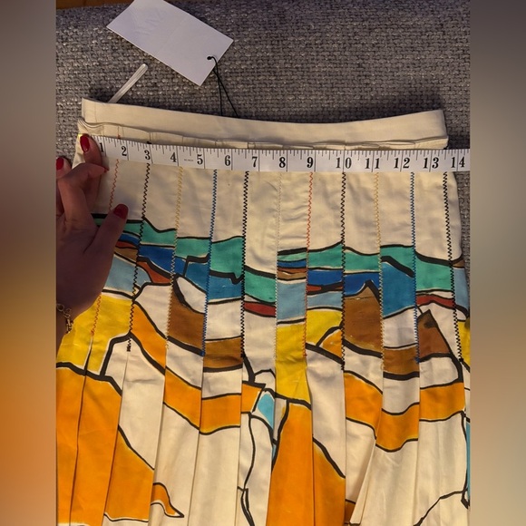 Zara Woman ZW Collection Printed Pleated Midi Skirt – Size XS - Picture 8 of 16